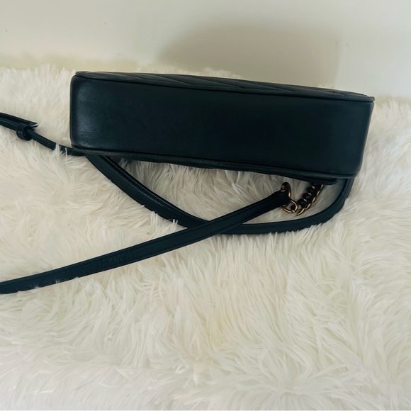 Tory Burch Kira Black Flap Chevron Bag small - Picture 8 of 11